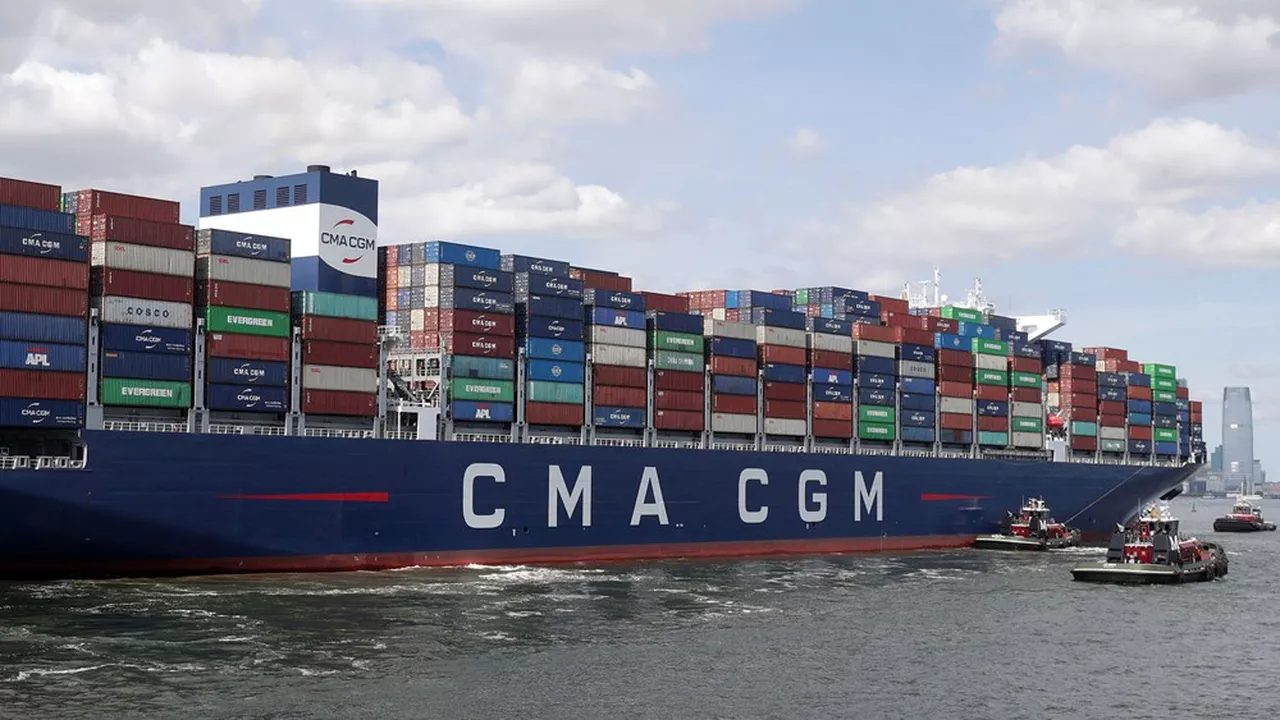 Un porte-conteneurs de la CMA CGM a franchi le détroit d'Ormuz (illustration). ©Photo Andrew Schwartz/SIPA