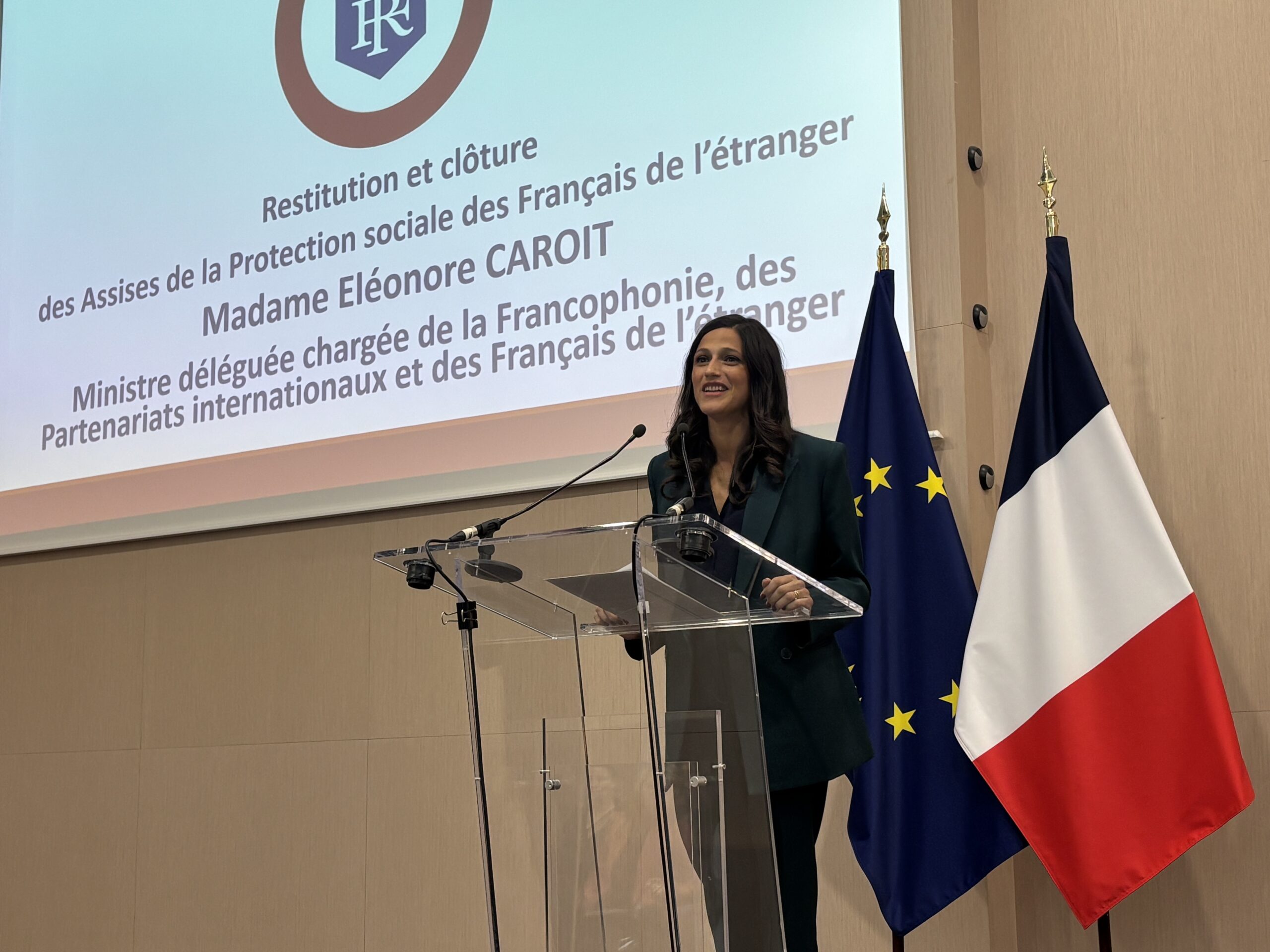 Éléonore Caroit, ministre déléguée chargée de la Francophonie, des Partenariats internationaux et des Français de l’étranger à l'AFE