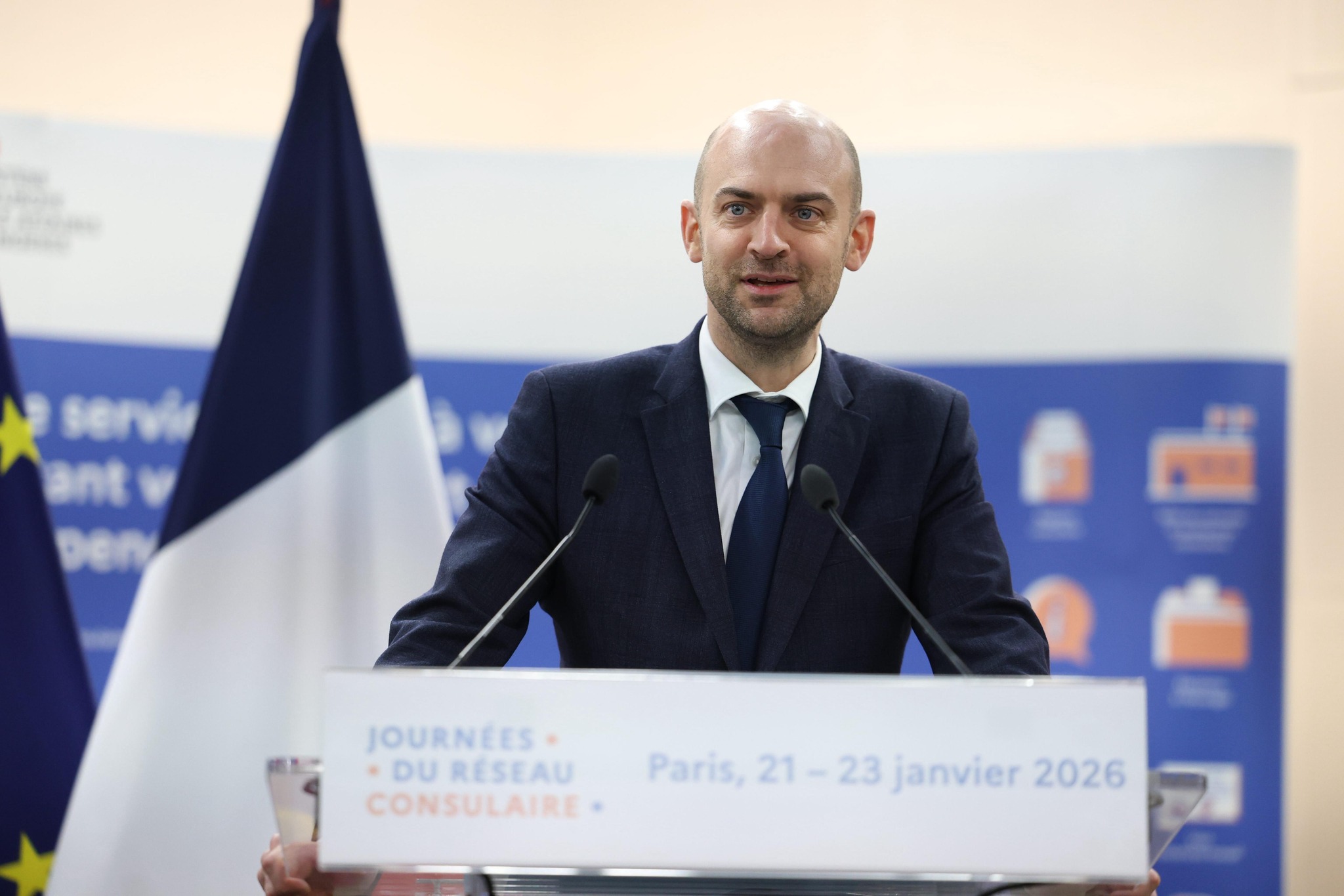 Le ministre Jean-Noël Barrot est intervenu en clôture des Journées du Réseau Consulaire, ce 23 janvier 2026 ©MAE/France consulaire