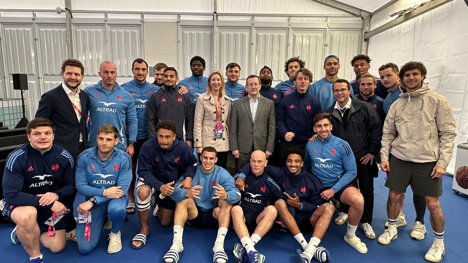 Avec l'équipe de France de rugby à 7