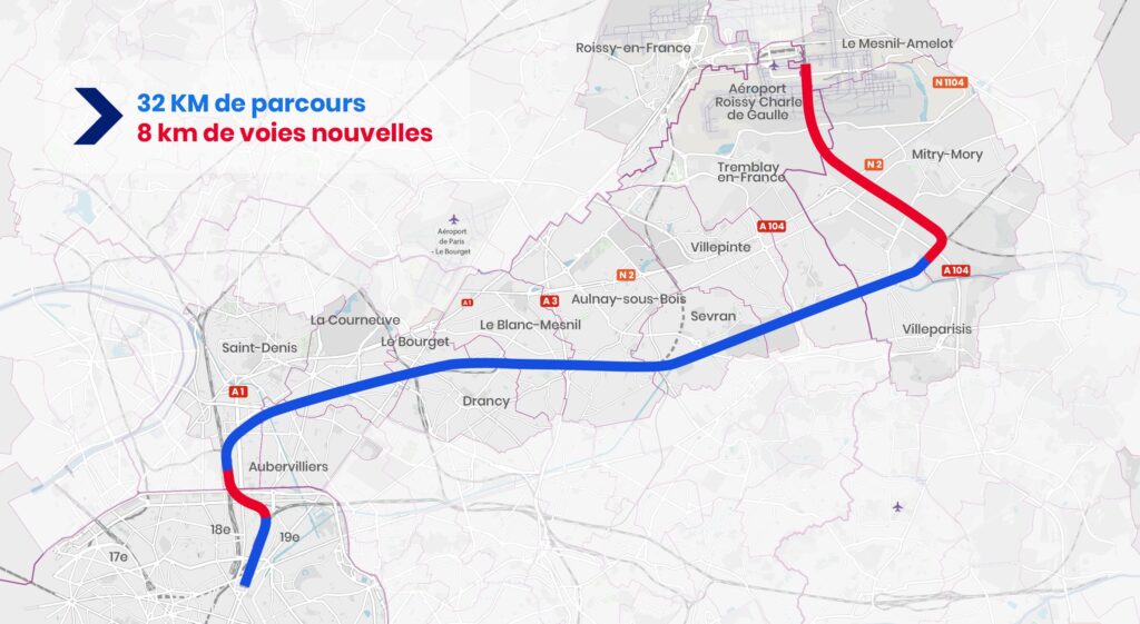 32 km de parcours, 8 km de voies nouvelles
