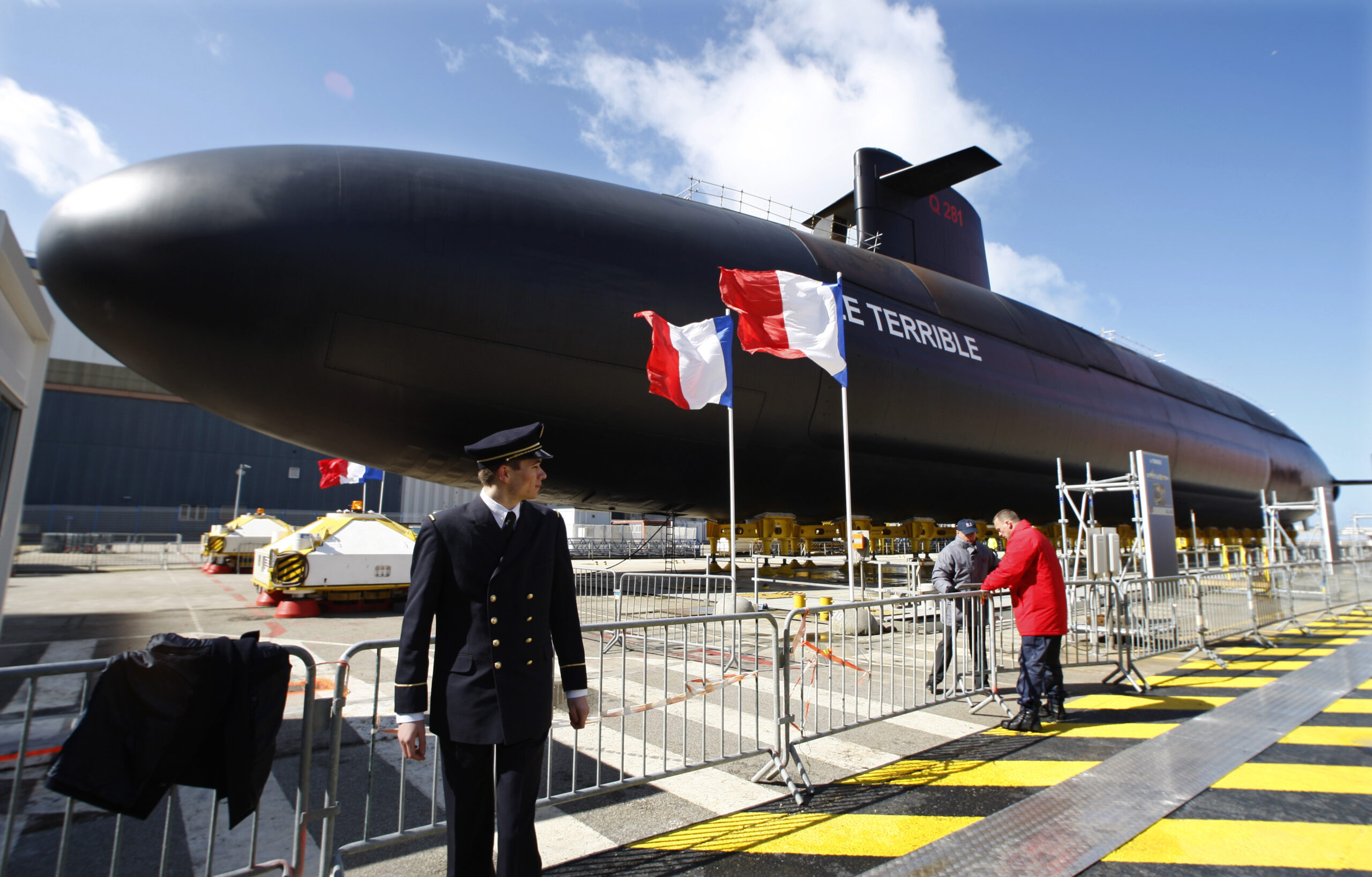 Le Terrible (indicatif visuel S619) est le quatrième sous-marin nucléaire lanceur d'engins français de la classe Le Triomphant. ©AFP