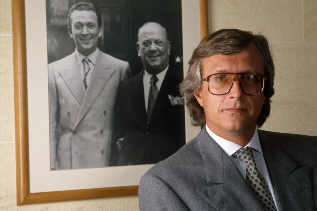 Maurizio Gucci dans les années 80 au siège de la maison de couture