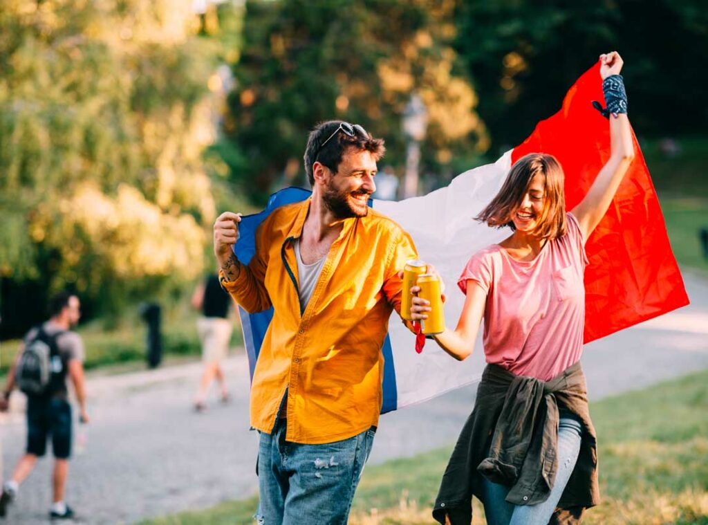 photo de français de l'étranger heureux