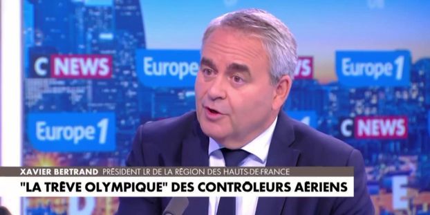 "Dans les mois qui viennent, ce qui s'est passé avec les contrôleurs aériens se passera pour la RATP, pour la SNCF et on va essayer de nous dire : "si vous voulez que les JO se passent bien, il va falloir payer cette rançon"" - Xavier Bertrand évoquant les menaces de grèves qui planent sur les J0