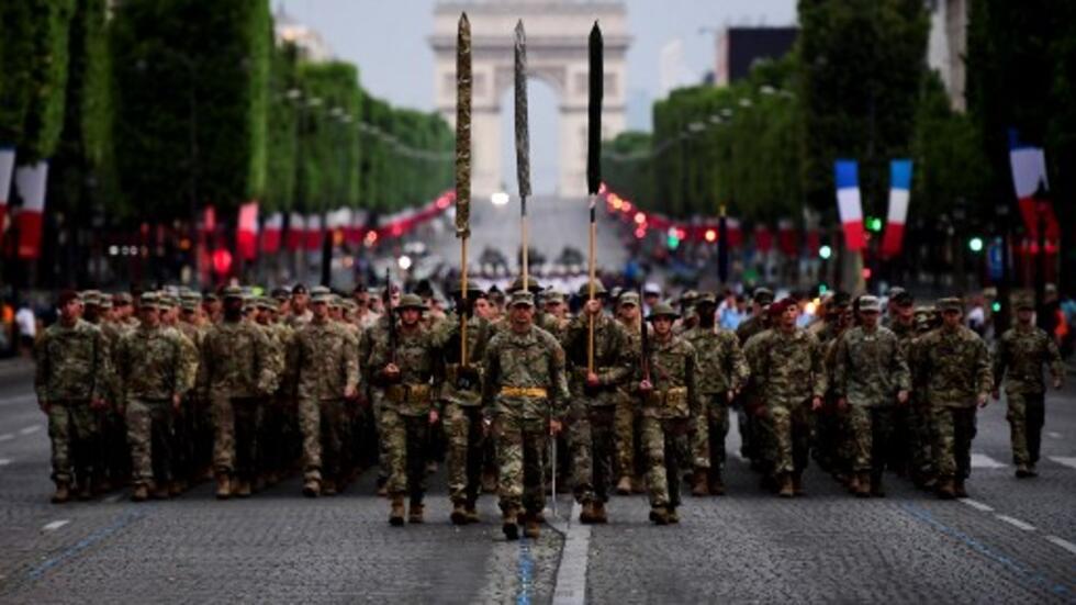 Us army au défilé du 14 juillet en france