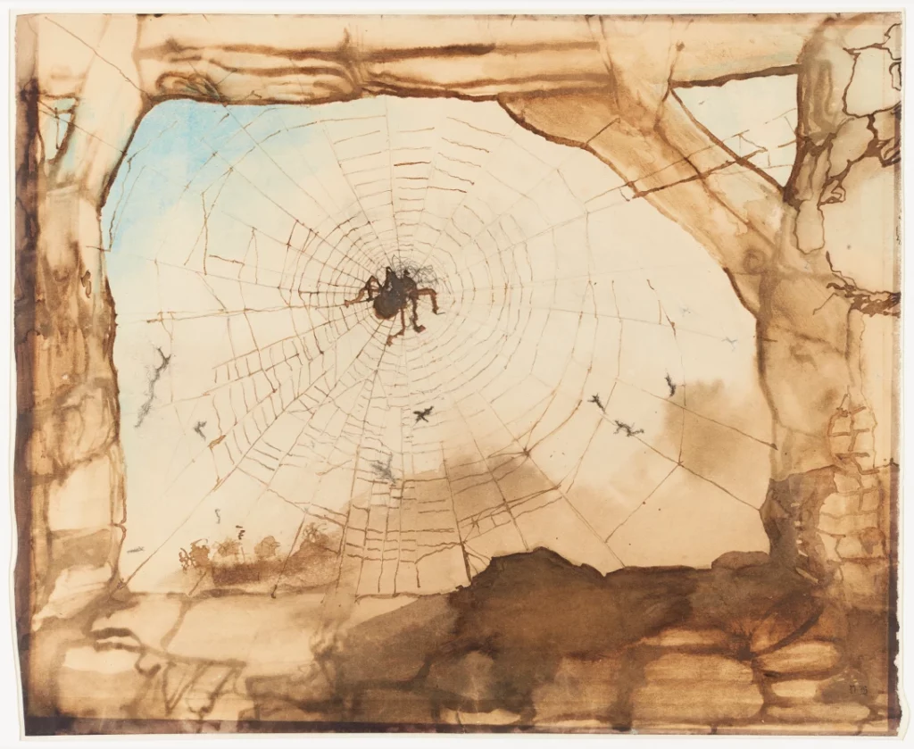Victor Hugo The Town of Vianden Seen Through a Spider’s Web, 1871