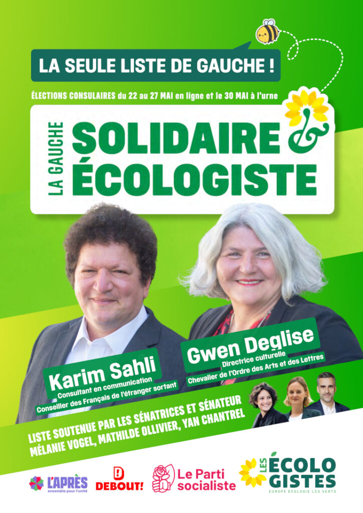 Affiche Karim Sahli, tête de liste « La gauche solidaire et écologiste »