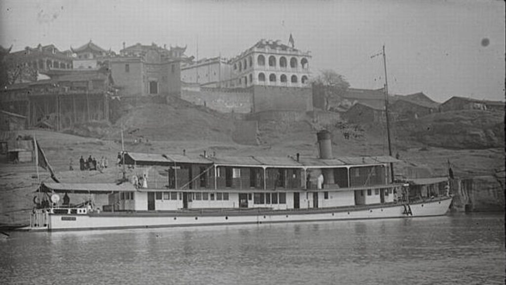 La canonnière Doudart de Lagrée à Chongqing en 1909