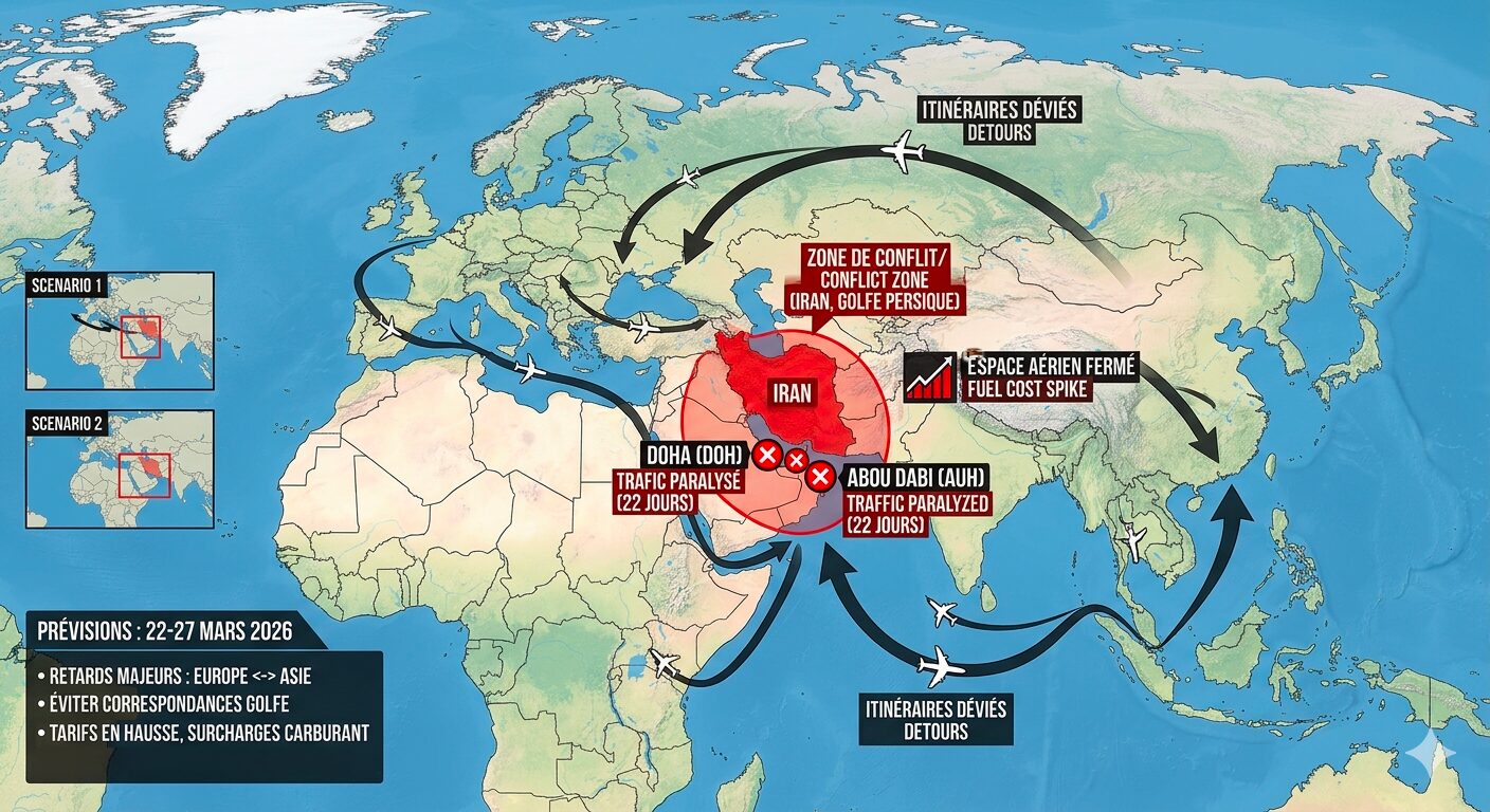 Carte crise trafic aerien mondial ©LFP