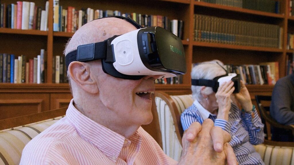 Casques réalité virtuelle en Ehpad