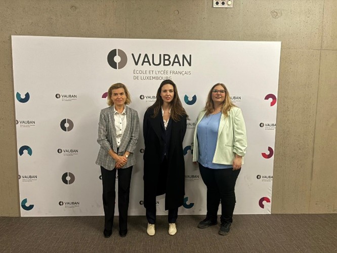 Clotilde Mary Voisin avec la sénatrice Sophie Briante Guillemont ASFE