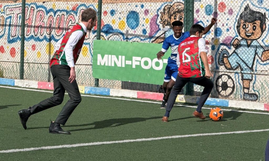 Damien Combredet Blassel lors dun match de mini foot