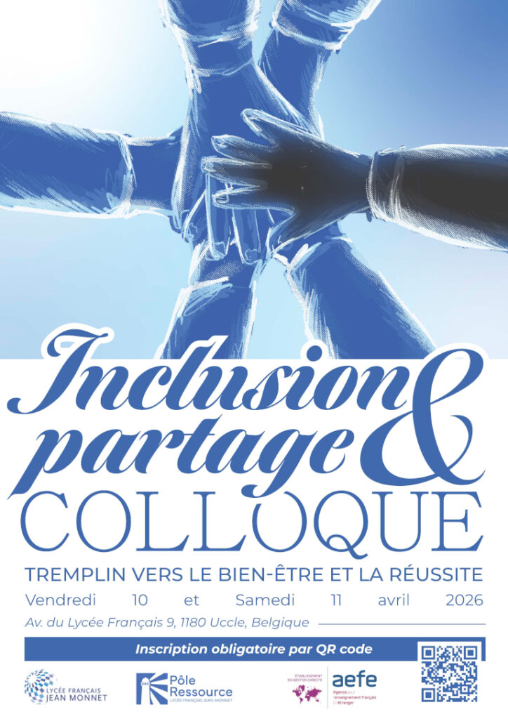 Inclusion et partage - affiche - Lycée Français Jean Monnet Bruxelles