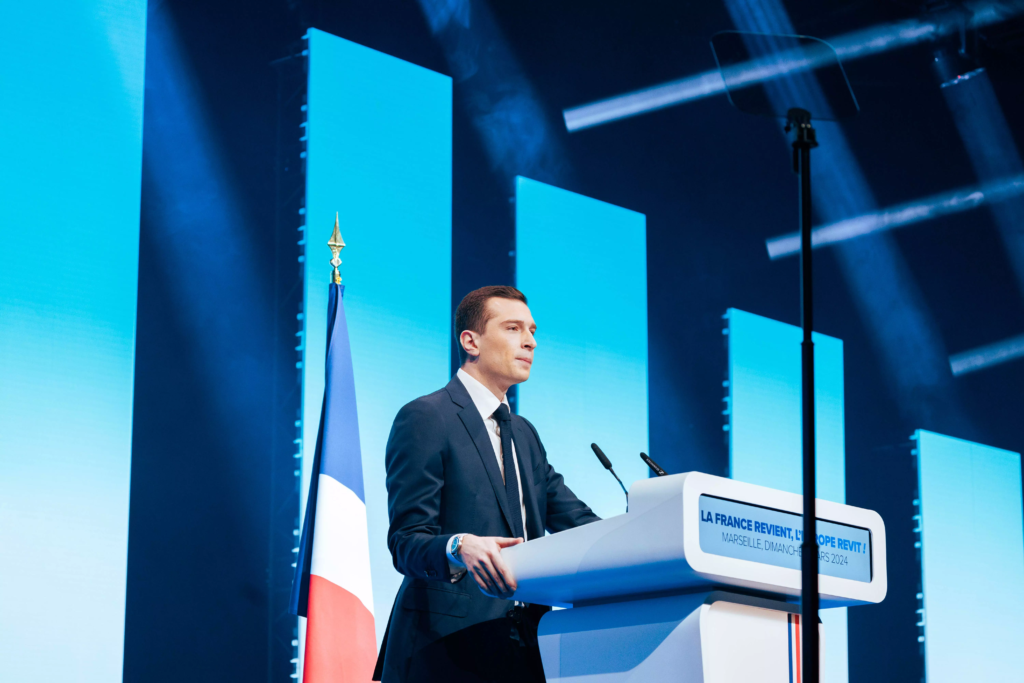 Jordan Bardella tête de liste du Rassemblement National aux européennes 2024