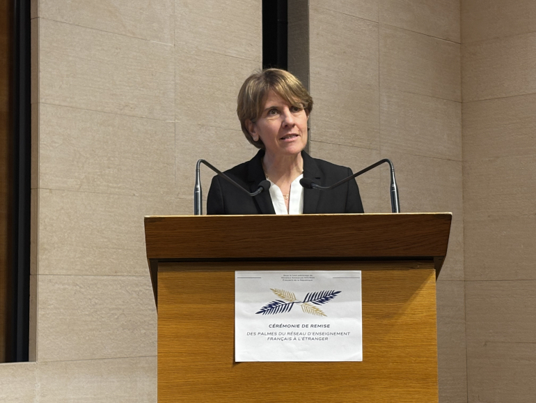 Samantha Cazebonne, sénatrice des Français établis hors de France, initiatrice des palmes du réseau d'EFE