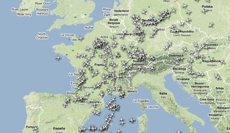 Trafic aérien en temps réel