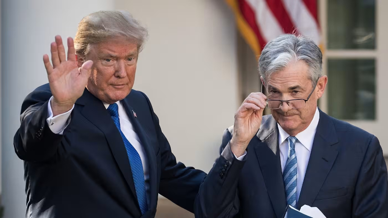 Le président Donald Trump présente Jay Powell en 2017 comme son candidat à la présidence de la Réserve fédérale.
